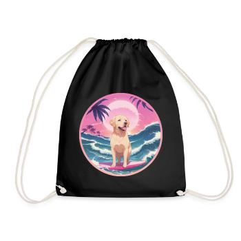 Surfeur de Labrador Retriever 🐾 2 - Sac de sport léger - noir - Devant