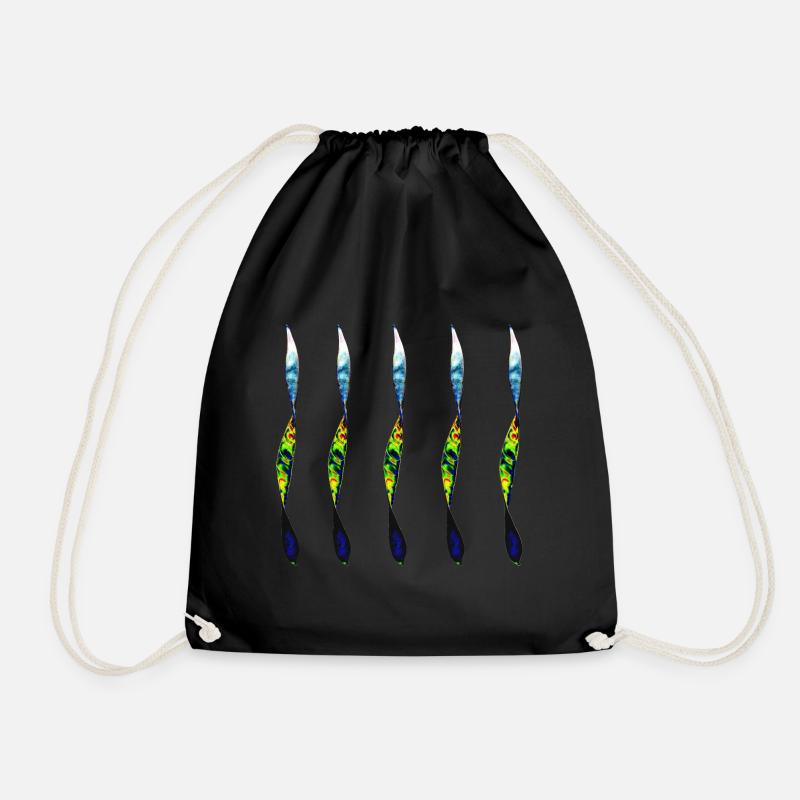 twisted pair - Drawstring Bag - black