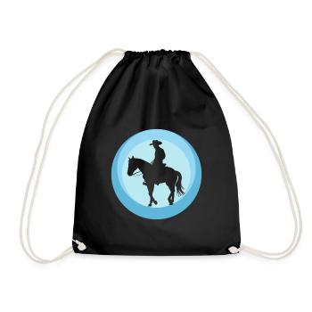 Cowboy Lasso Western - Drawstring Bag - black - Front