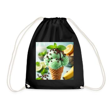 Glace à la menthe - Sac de sport léger - noir - Devant