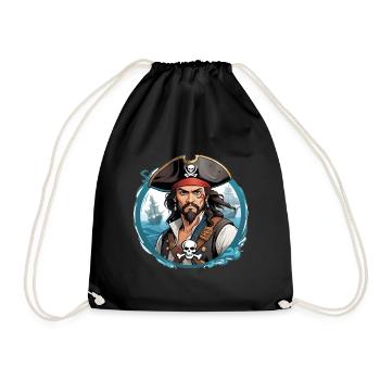 Pirate Corsair Illustration - Sac de sport léger - noir - Devant