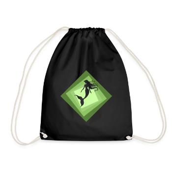 Mermaid Mythical Creature - Drawstring Bag - black - Front