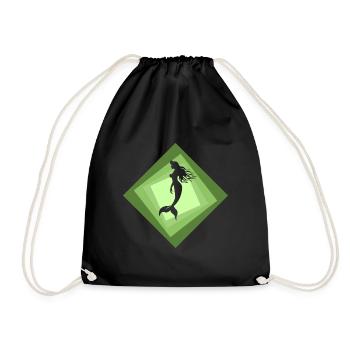 Lamantin sirène - Sac de sport léger - noir - Devant