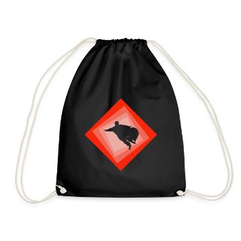Wingsuit Fliegen Gleiten - Turnbeutel - Schwarz - Vorne