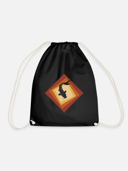 Koi Fisch - Turnbeutel - Schwarz