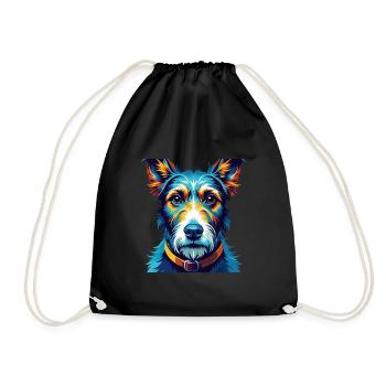 Foxterrier Glatte Hunderasse Karikatur Kawaii - Turnbeutel - Schwarz - Vorne