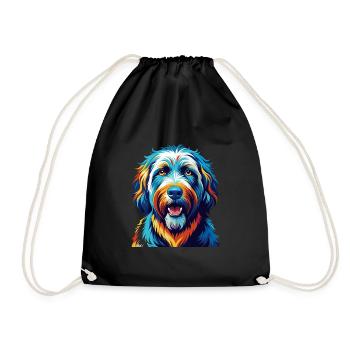 Komondor Chien Race Coloré Dessin Animé Kawaii - Sac de sport léger - noir - Devant