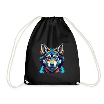 Chien-loup tchécoslovaque Race Dessin animé Kawaii - Sac de sport léger - noir - Devant