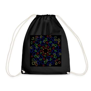 cercles arc-en-ciel - Sac de sport léger - noir - Devant