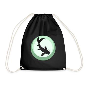 Koi Fisch - Turnbeutel - Schwarz - Vorne