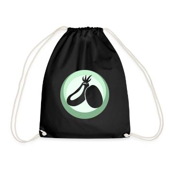 Vegan Animal Rights Speise - Turnbeutel - Schwarz - Vorne