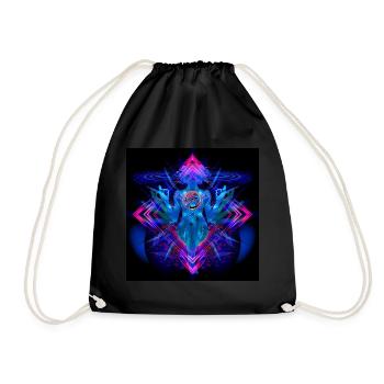 "Avalokiteśvara" Psytrance Goa Trance Style - Drawstring Bag - black - Front