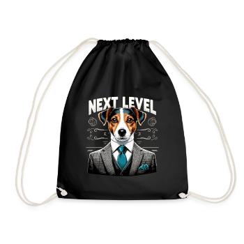 Jack Russell Terrier Anzug Next Level Geschenk - Turnbeutel - Schwarz - Vorne