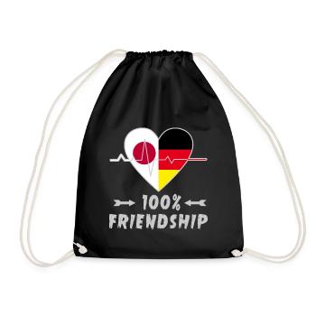 100 % amitié entre le Japon et l'Allemagne - Sac de sport léger - noir - Devant