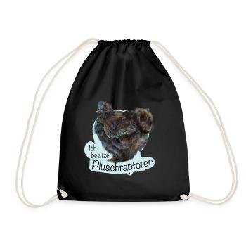 The Plush Raptors - Drawstring Bag - black - Front