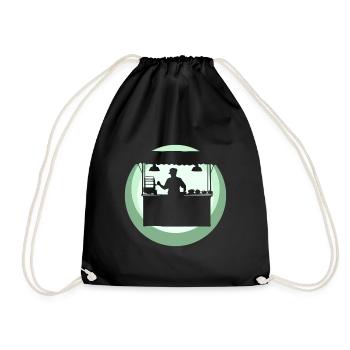 Food trucks fast food - Drawstring Bag - black - Front