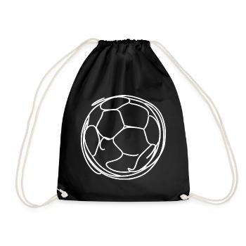 Soccer Drawing - Drawstring Bag - black - Front