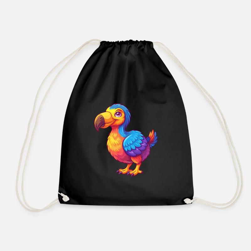 Dodo Bunte Kawaii Cartoon Figur Vogel - Turnbeutel - Schwarz