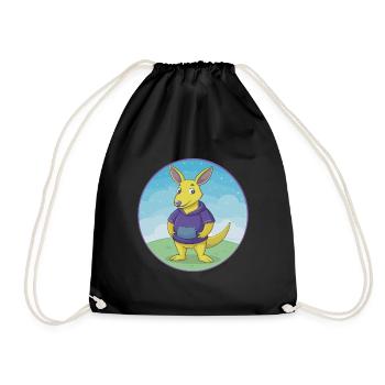 Aardvark mignon Kawaii dessin animé Clipart Animal de compagnie - Sac de sport léger - noir - Devant