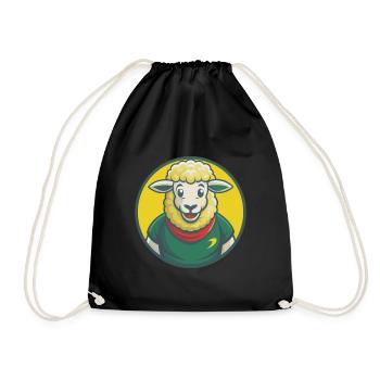 mouton mignon kawaii dessin animé clipart animal de compagnie - Sac de sport léger - noir - Devant