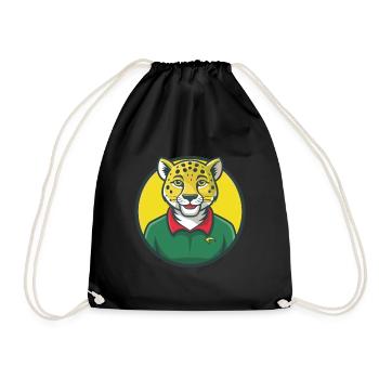 guépard mignon kawaii dessin animé clipart animal de compagnie - Sac de sport léger - noir - Devant