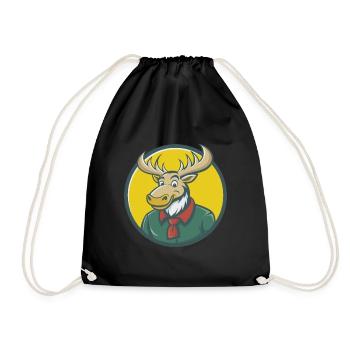 orignal mignon Kawaii dessin animé Clipart animal de compagnie - Sac de sport léger - noir - Devant