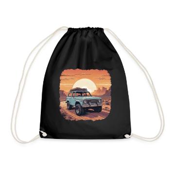 Old-Fashioned Adventurer - Road Trip - Drawstring Bag - black - Front