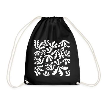 Abstrait Corail L Blanc - Sac de sport léger - noir - Devant