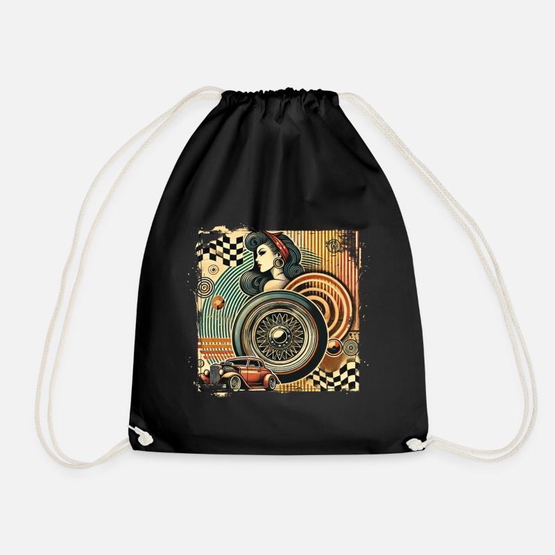 Tuning Hot Rod Rockabilly Design - Turnbeutel - Schwarz