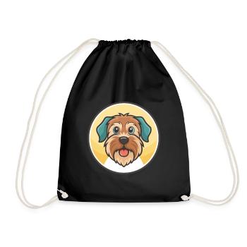 Briquet Griffon Vendéen Chien Race Dessin Animé Kawaii - Sac de sport léger - noir - Devant