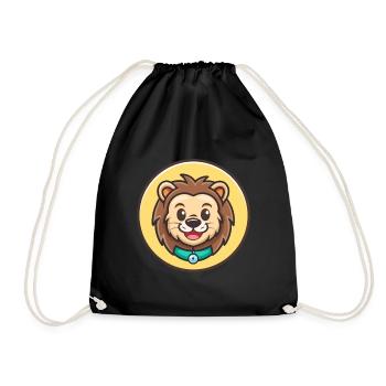 Carea Leones Hunderasse Cartoon Kawaii Clipart Haustier - Turnbeutel - Schwarz - Vorne