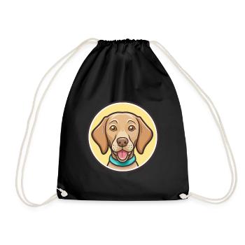 hongrois Vizsla chien race dessin animé Kawaii Clipart - Sac de sport léger - noir - Devant