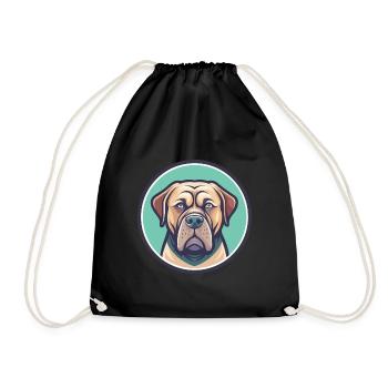 Alano Español Chien Race Dessin animé Kawaii Clipart Animal de compagnie - Sac de sport léger - noir - Devant