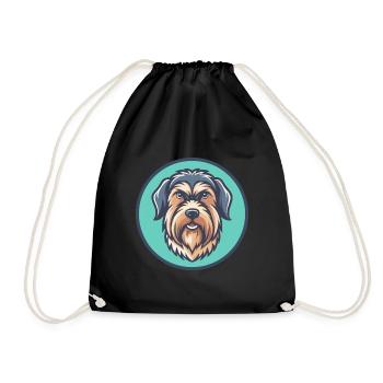 Briquet Griffon Vendéen Chien Race Dessin Animé Kawaii - Sac de sport léger - noir - Devant