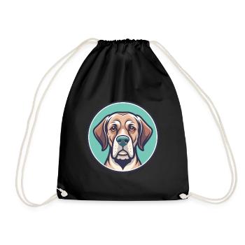 Danois Broholmer Chien Race Dessin animé Kawaii Clipart - Sac de sport léger - noir - Devant