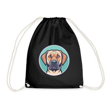 Brasileiro Dog Breed Cartoon Kawaii Clipart - Drawstring Bag - black - Front