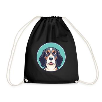 Français Tricolore Chien Race Dessin Animé Kawaii Pet - Sac de sport léger - noir - Devant