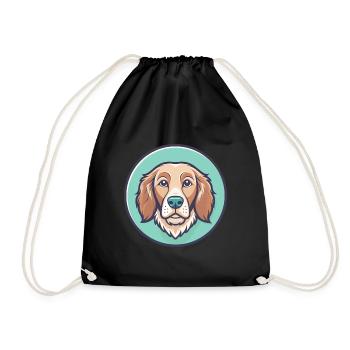 Grand Fauve De Bretagne Hunderasse Karikatur Kawaii - Turnbeutel - Schwarz - Vorne