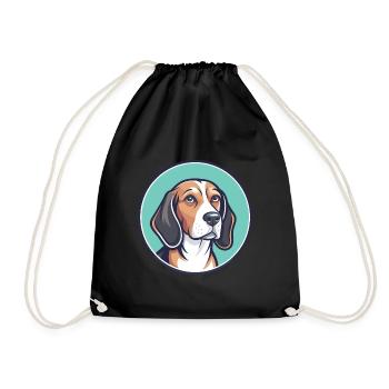 Lévrier letton chien race dessin animé Kawaii Clipart animal de compagnie - Sac de sport léger - noir - Devant