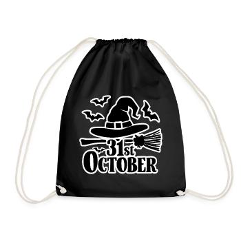 31 octobre Halloween Dicton Citation - Sac de sport léger - noir - Devant