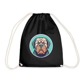 Neapolitanische Dogge Hunderasse Karikatur Kawaii - Turnbeutel - Schwarz - Vorne