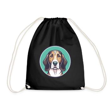 Norman Hound Hund Rasse Cartoon Kawaii Clipart Haustier - Turnbeutel - Schwarz - Vorne