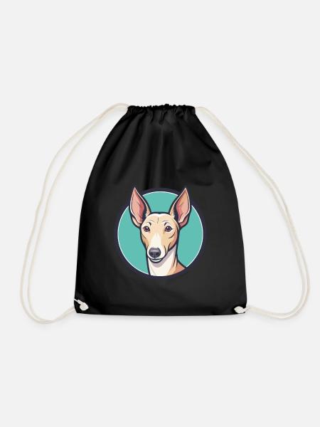 Podenco Valenciano Hunderasse Karikatur Kawaii - Turnbeutel - Schwarz