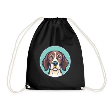 Chien d’arrêt portugais race dessin animé Kawaii - Sac de sport léger - noir - Devant