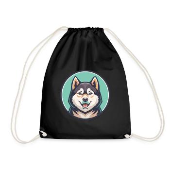 Rize Koyun Chien Race Dessin animé Kawaii Clipart Animal - Sac de sport léger - noir - Devant
