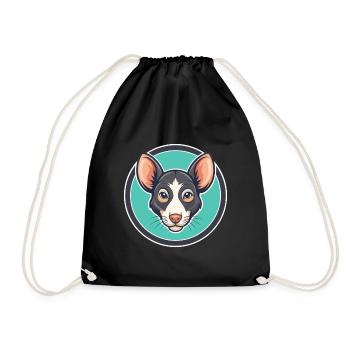Ratonero Murciano Race Chien Dessin animé Kawaii Clipart - Sac de sport léger - noir - Devant
