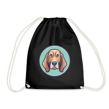 Redbone Coonhound Chien Race Dessin animé Kawaii Clipart - Sac de sport léger - noir - Devant