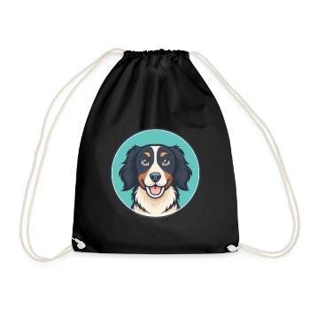 Stabyhoun Chien Race Dessin animé Kawaii Clipart Animal - Sac de sport léger - noir - Devant