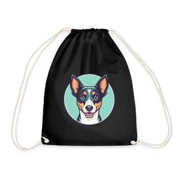 Baum Feist Hund Rasse Cartoon Kawaii Clipart Haustier - Turnbeutel - Schwarz - Vorne