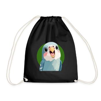 Budgie Sparrow - Drawstring Bag - black - Front